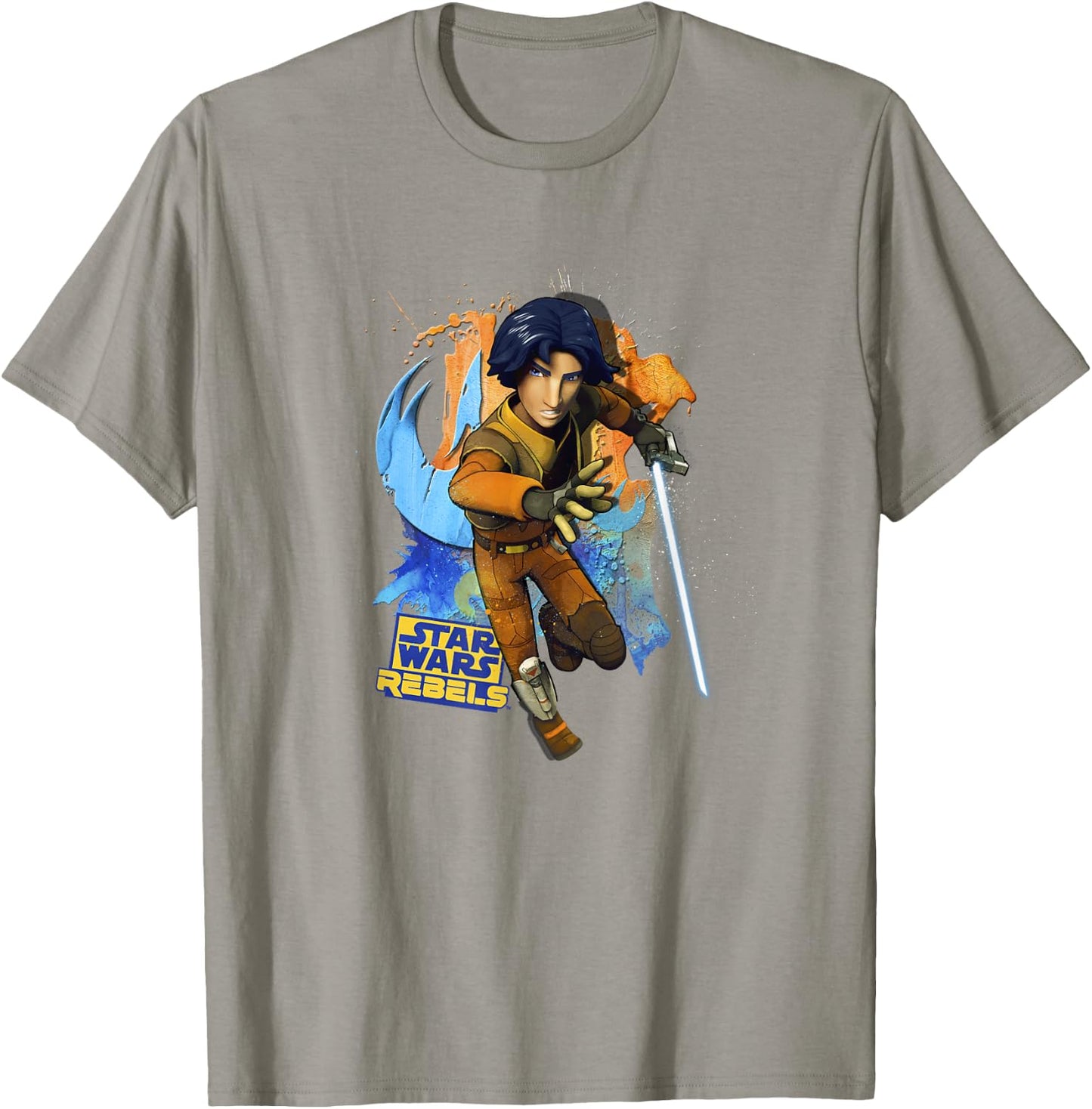 Star Wars Rebels Ezra Bridger Paint Splat Portrait T-Shirt - T-Shirt | Sand