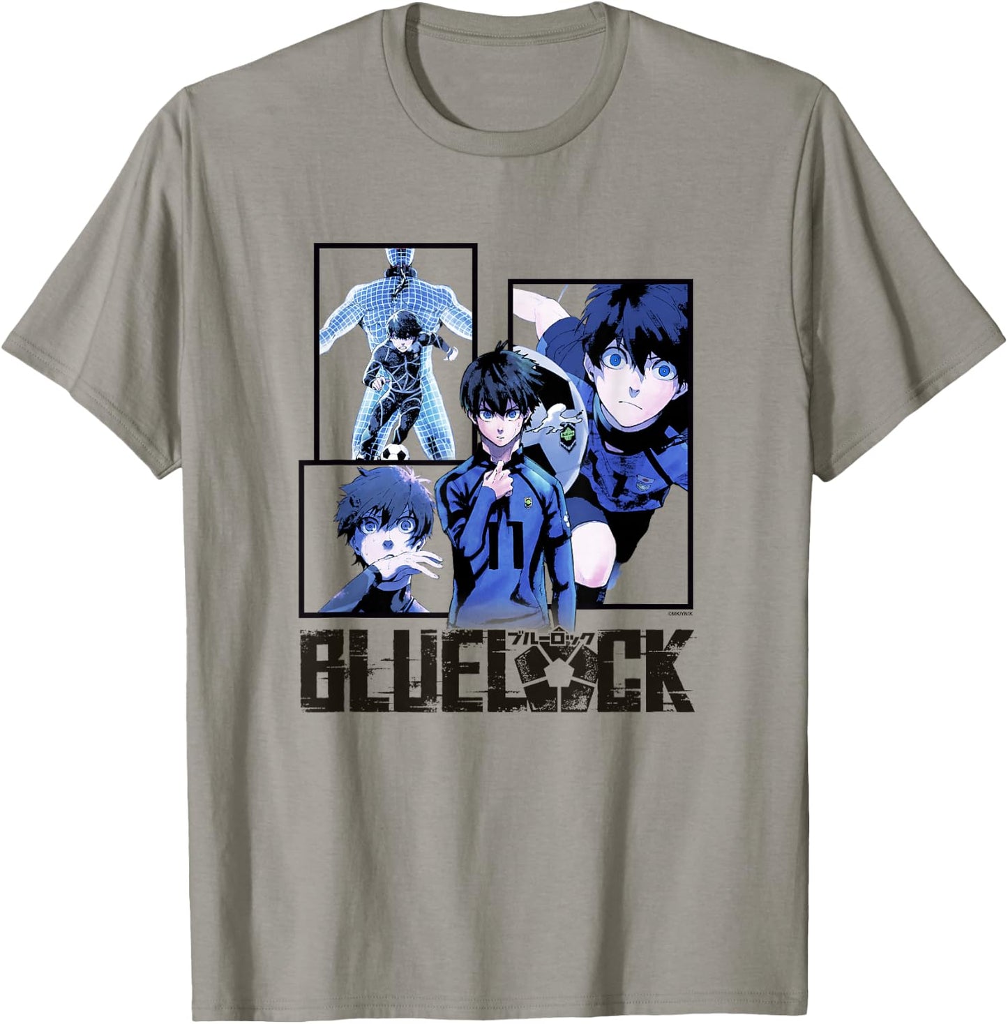 Blue Lock Yoichi Isagi The Mind On The Game Big Split Logo T-Shirt - T-Shirt | Sand