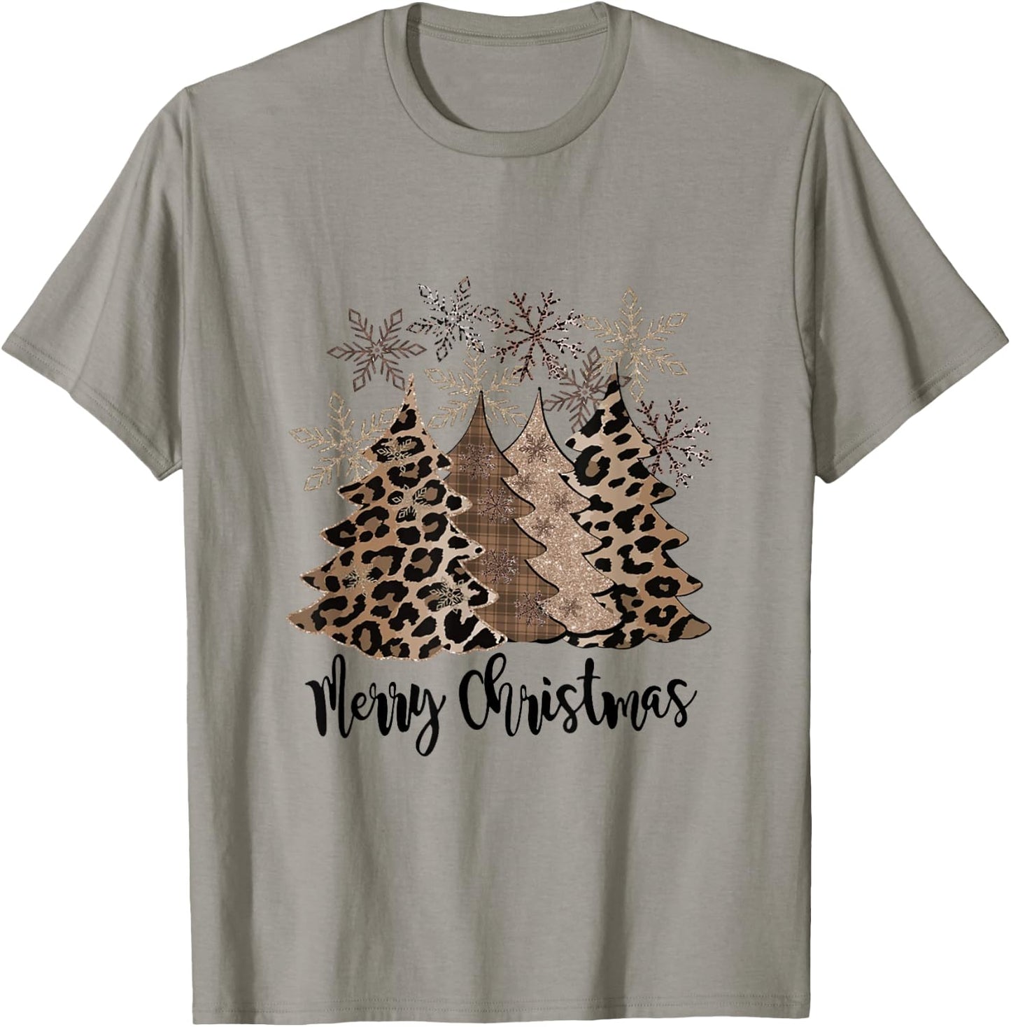 Merry Christmas Tree Buffalo Plaid Red White Green Christmas T-Shirt - T-Shirt | Sand