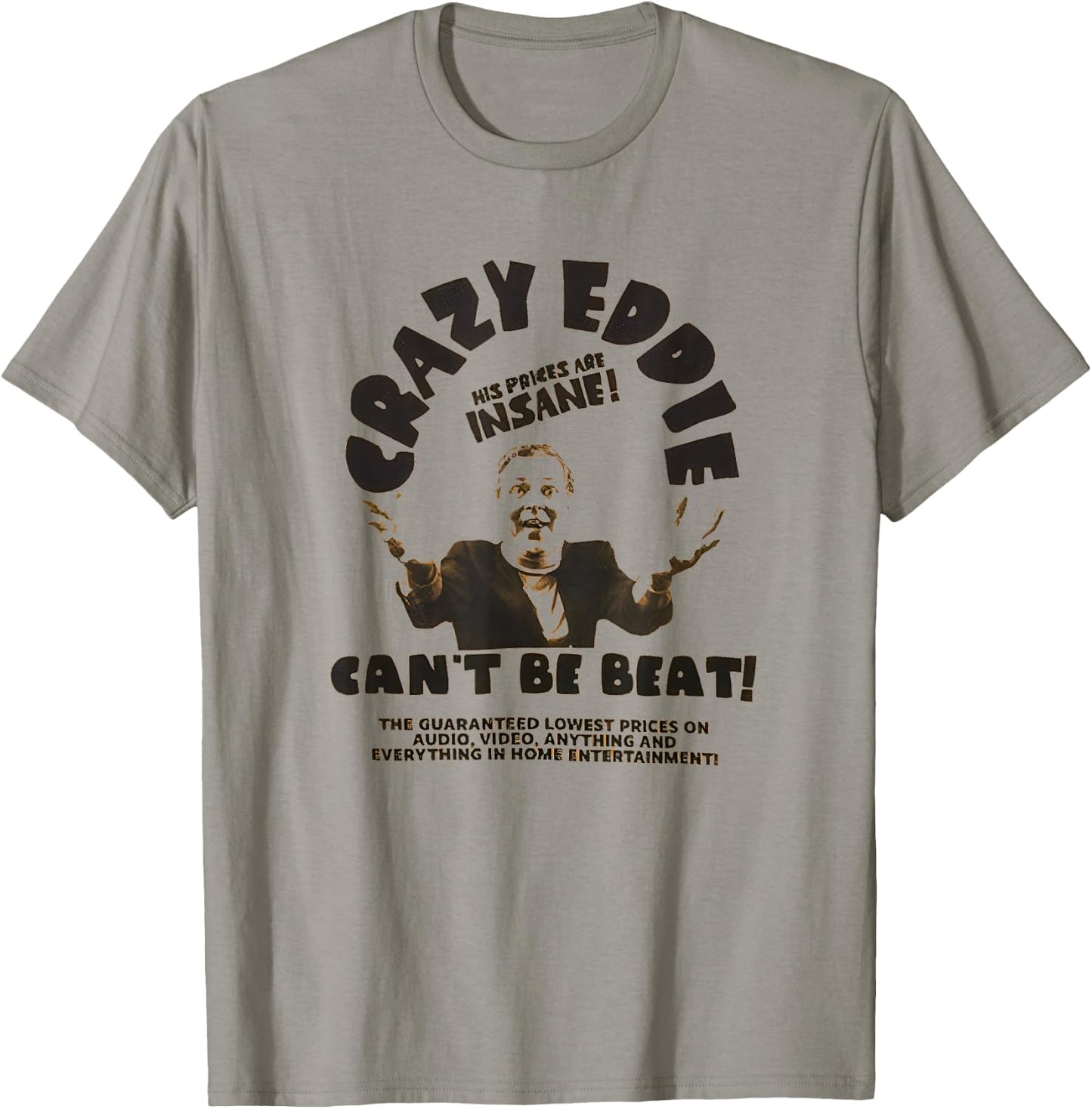 Crazy Eddie Electronics Department Store Retro Vintage T-Shirt - T-Shirt | Sand