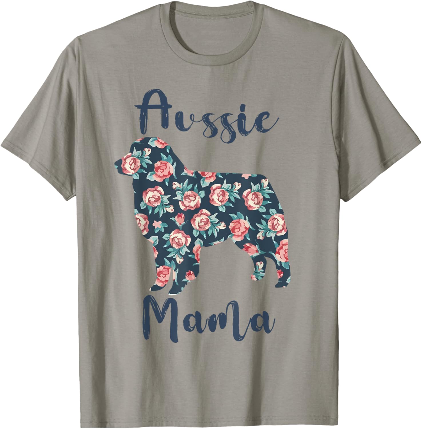 Australian Shepherd Dog Mom Aussie Mama Mothers Day Gift Men Women Kids T-Shirt - T-Shirt | Sand