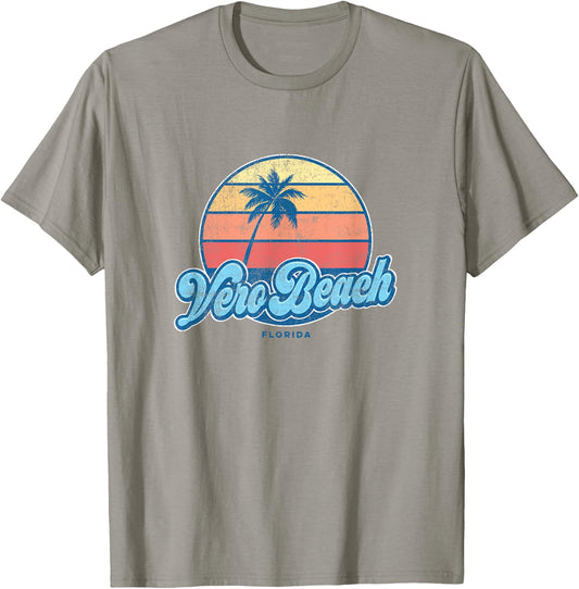 Vintage Vero Beach Florida FL Classic 70s Retro Surfer T-Shirt - T-Shirt | Sand