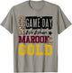 On Gameday Football We Wear Maroon and Gold School Spirit T-Shirt - T-Shirt | Sand