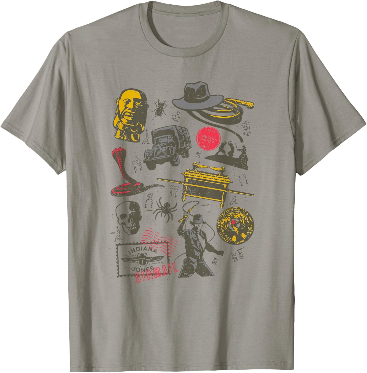 Indiana Jones Raiders of The Lost Ark Adventure Icons T-Shirt - T-Shirt | Sand