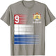 Netherlands Flag Number 9 Dutch Soccer Men Women Kids Boys T-Shirt - T-Shirt | Sand