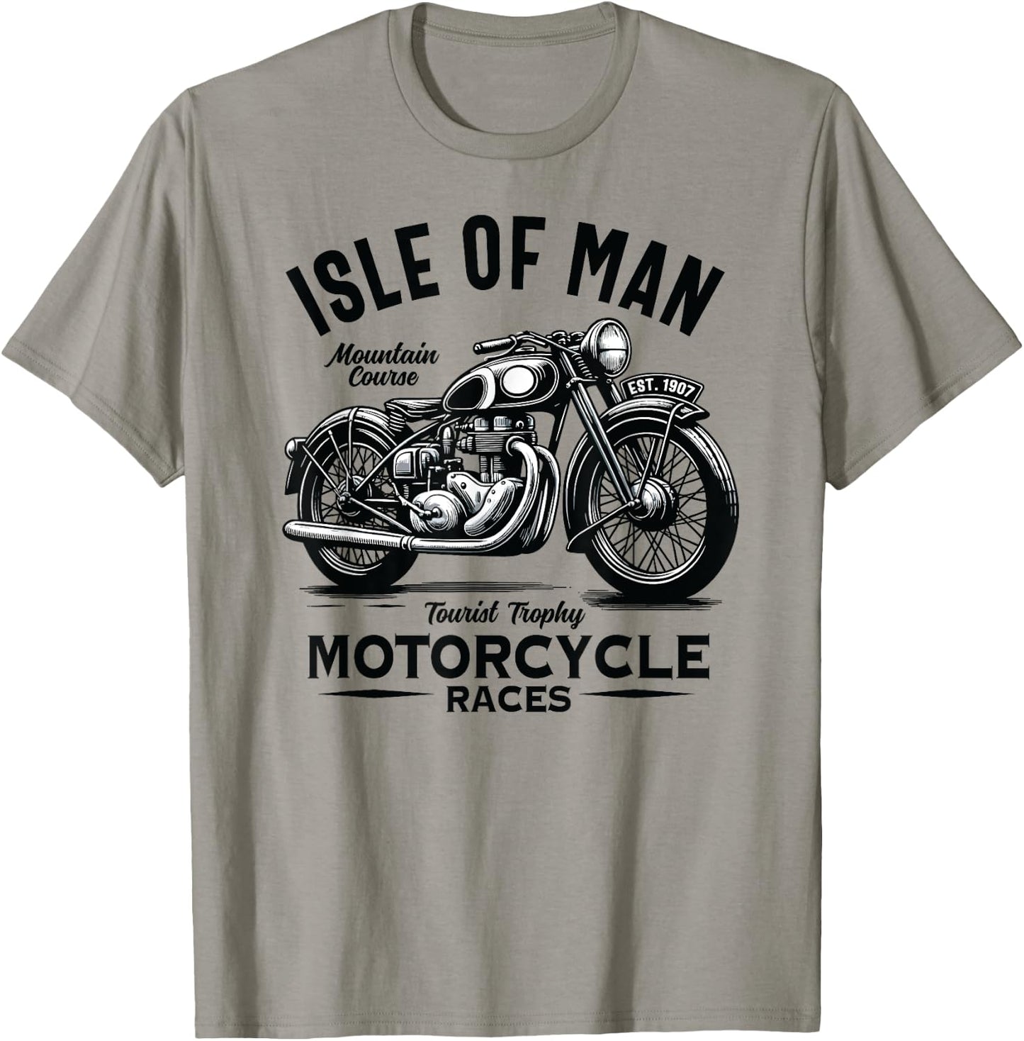 Isle of Man TT Races Vintage Motorcycle Retro Design T-Shirt - T-Shirt | Sand