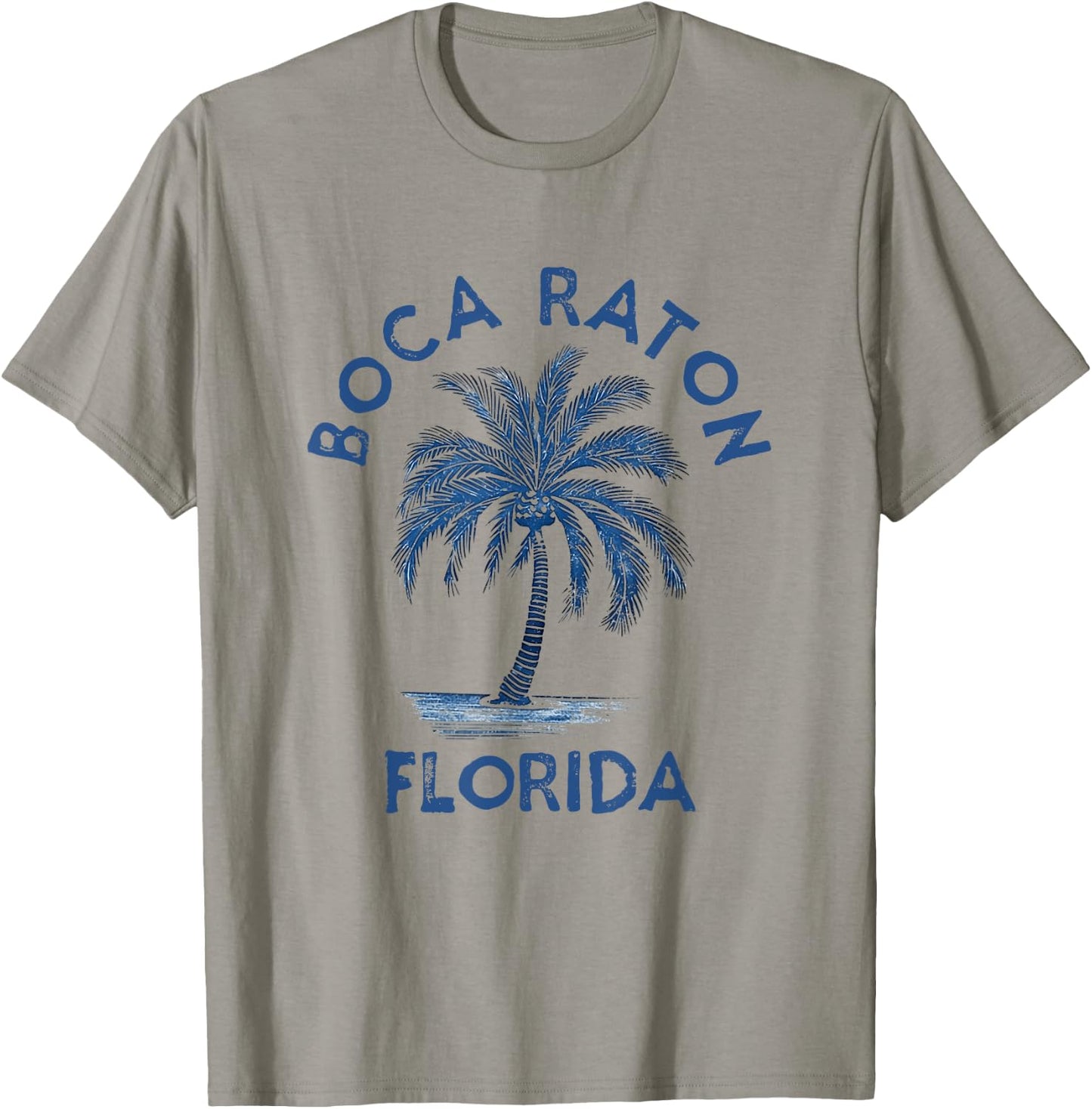 Vintage Boca Raton Florida Palm Tree FL Retro T-Shirt - T-Shirt | Sand
