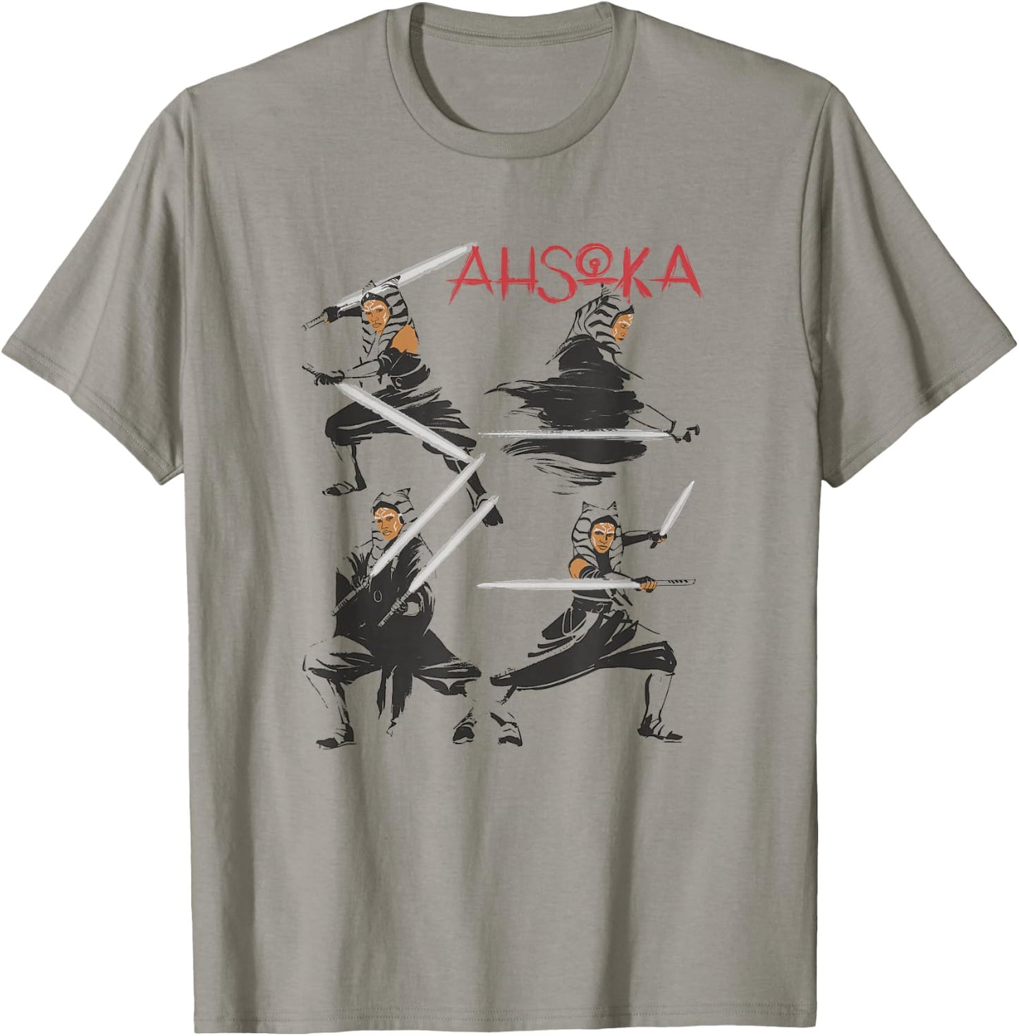 Star Wars: Ahsoka Tano Stance Square Smash Up T-Shirt - T-Shirt | Sand