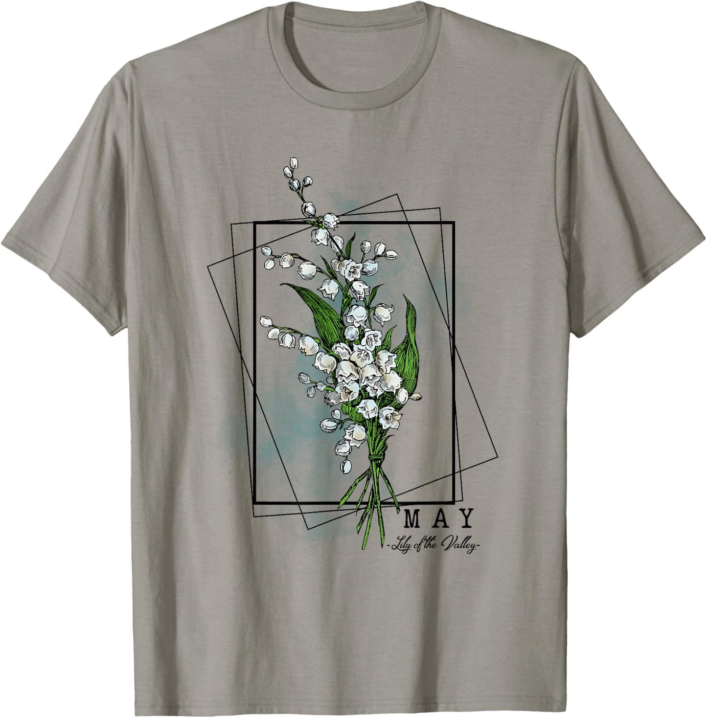 Birth Month Flowers May Lily of the Valley Women Girls T-Shirt - T-Shirt | Sand