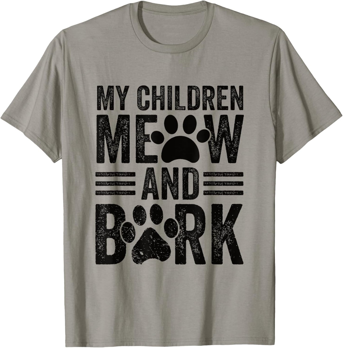 My Children Meow and Bark T-Shirt - T-Shirt | Sand