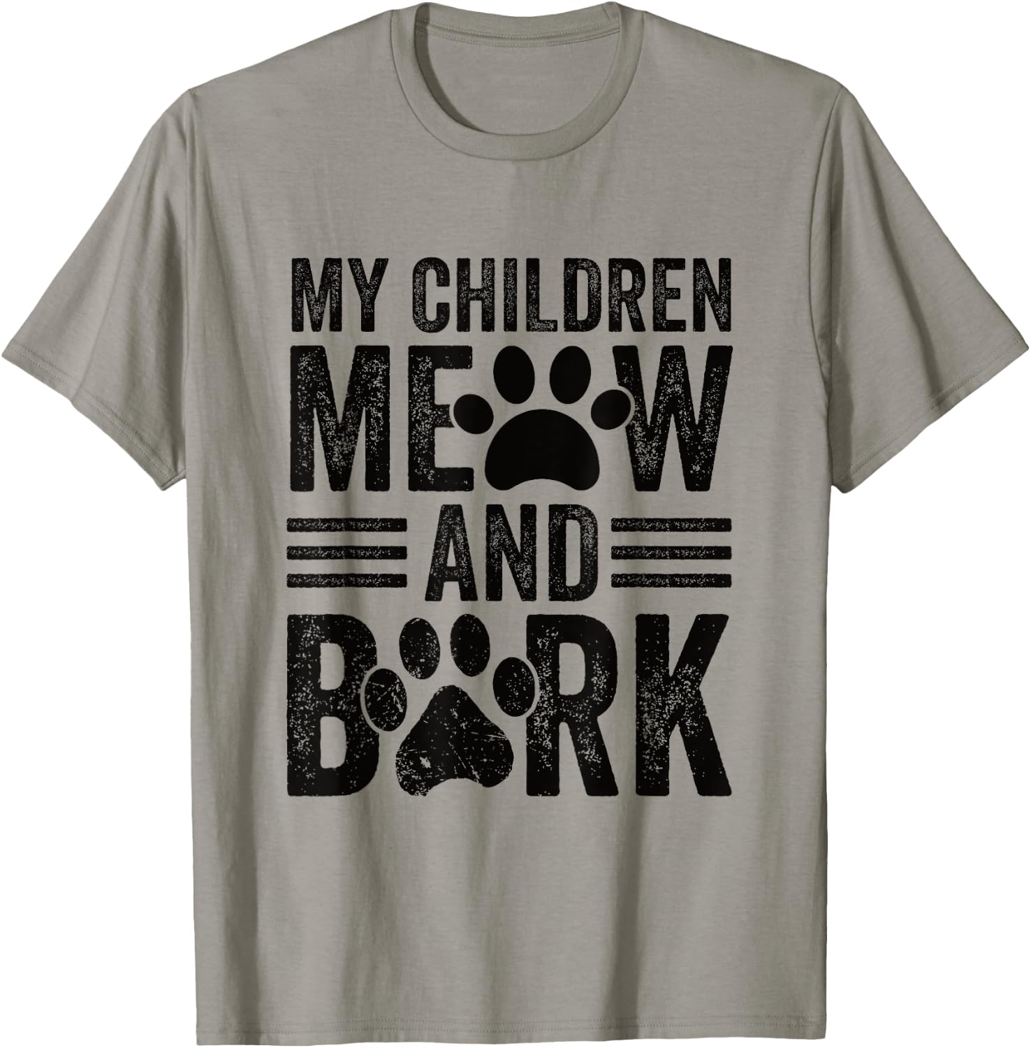 My Children Meow and Bark T-Shirt - T-Shirt | Sand