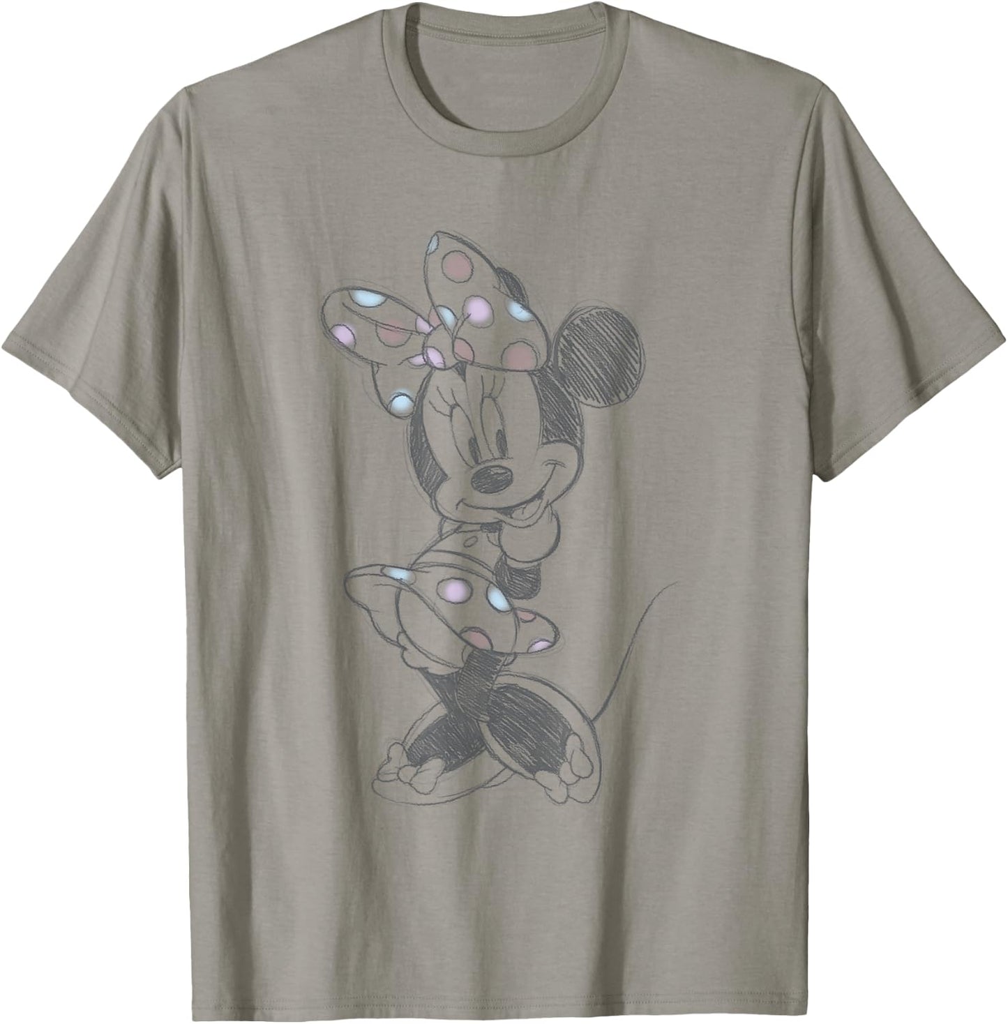 Disney Minnie Mouse Vintage Sweetie Pastel Polka Dot Sketch T-Shirt - T-Shirt | Sand