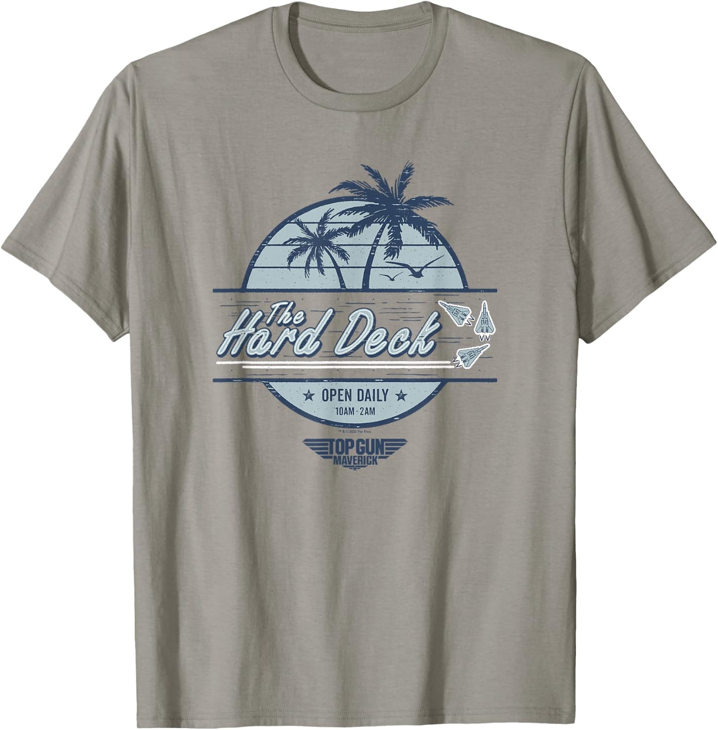 Top Gun: Maverick The Hard Deck Palm Trees Logo Small T-Shirt - T-Shirt | Sand
