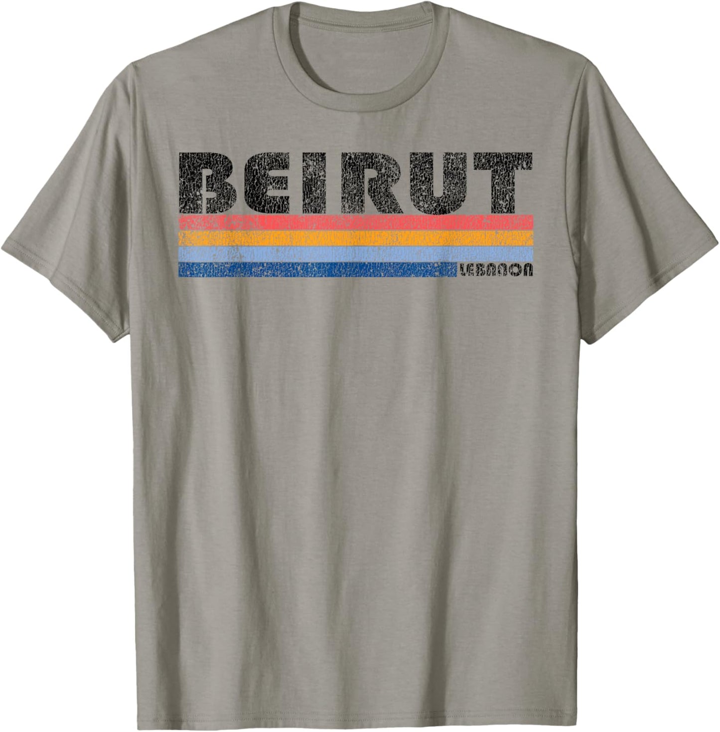 Vintage 1980s Style Beirut Lebanon design T-Shirt - T-Shirt | Sand