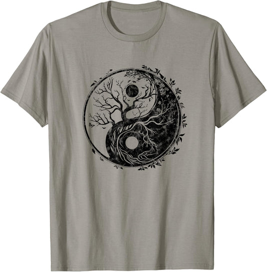 Yin Yang symbol, tree of life, Tai chi, Qigong, yoga, Taoism T-Shirt - T-Shirt | Sand