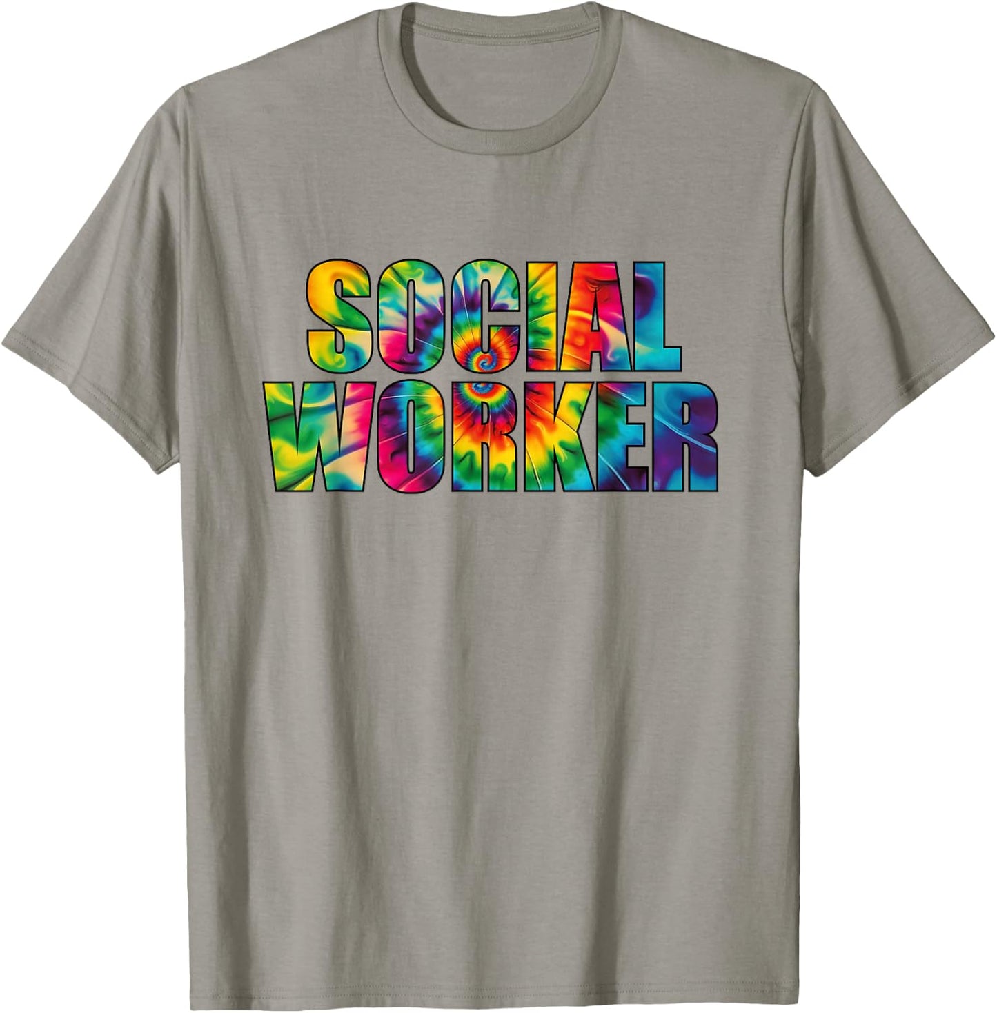 Social Worker Tie Dye Women Men School Social Worker T-Shirt - T-Shirt | Sand