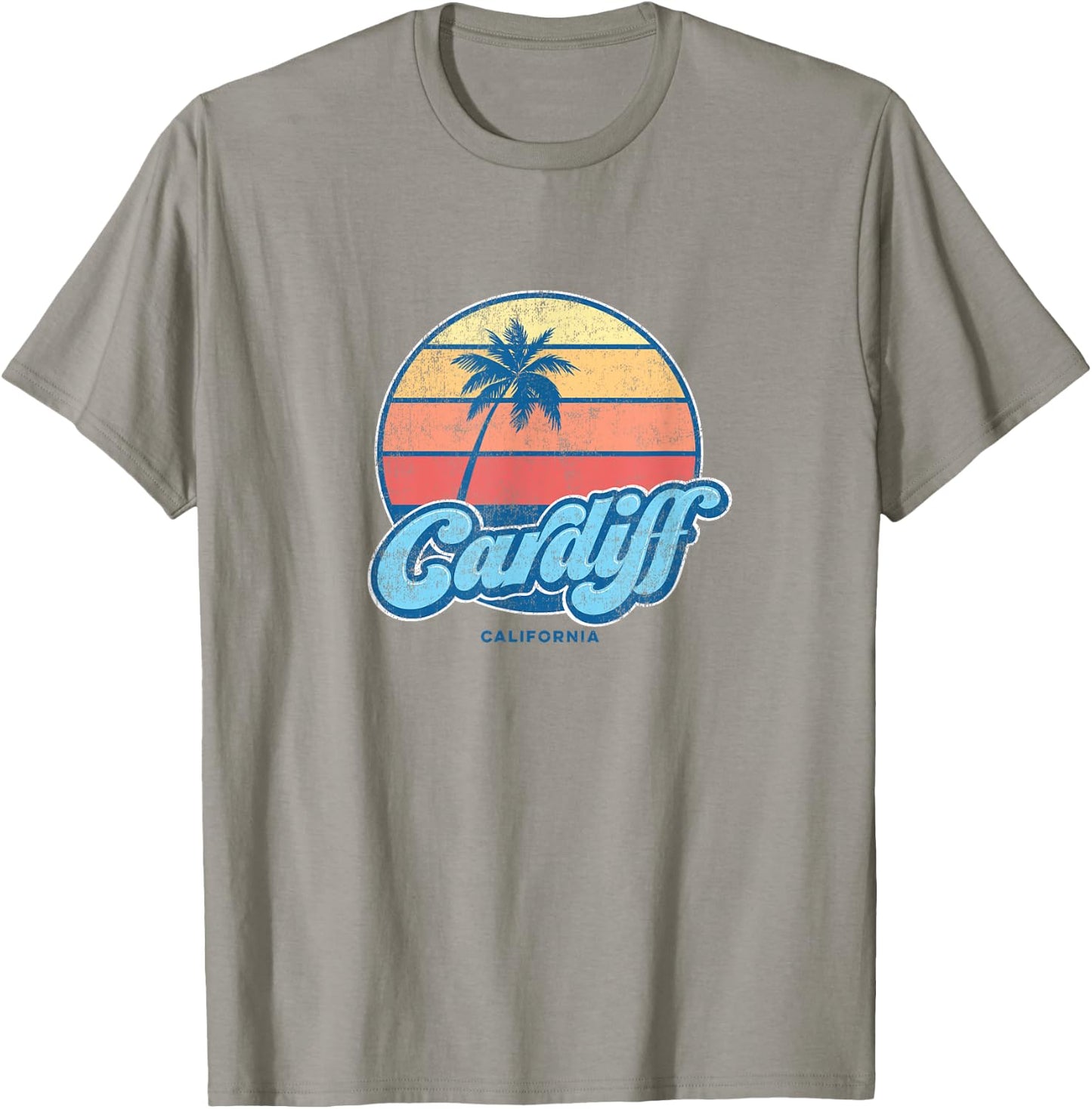 Vintage Cardiff California CA Classic 70s Retro Surfer T-Shirt - T-Shirt | Sand