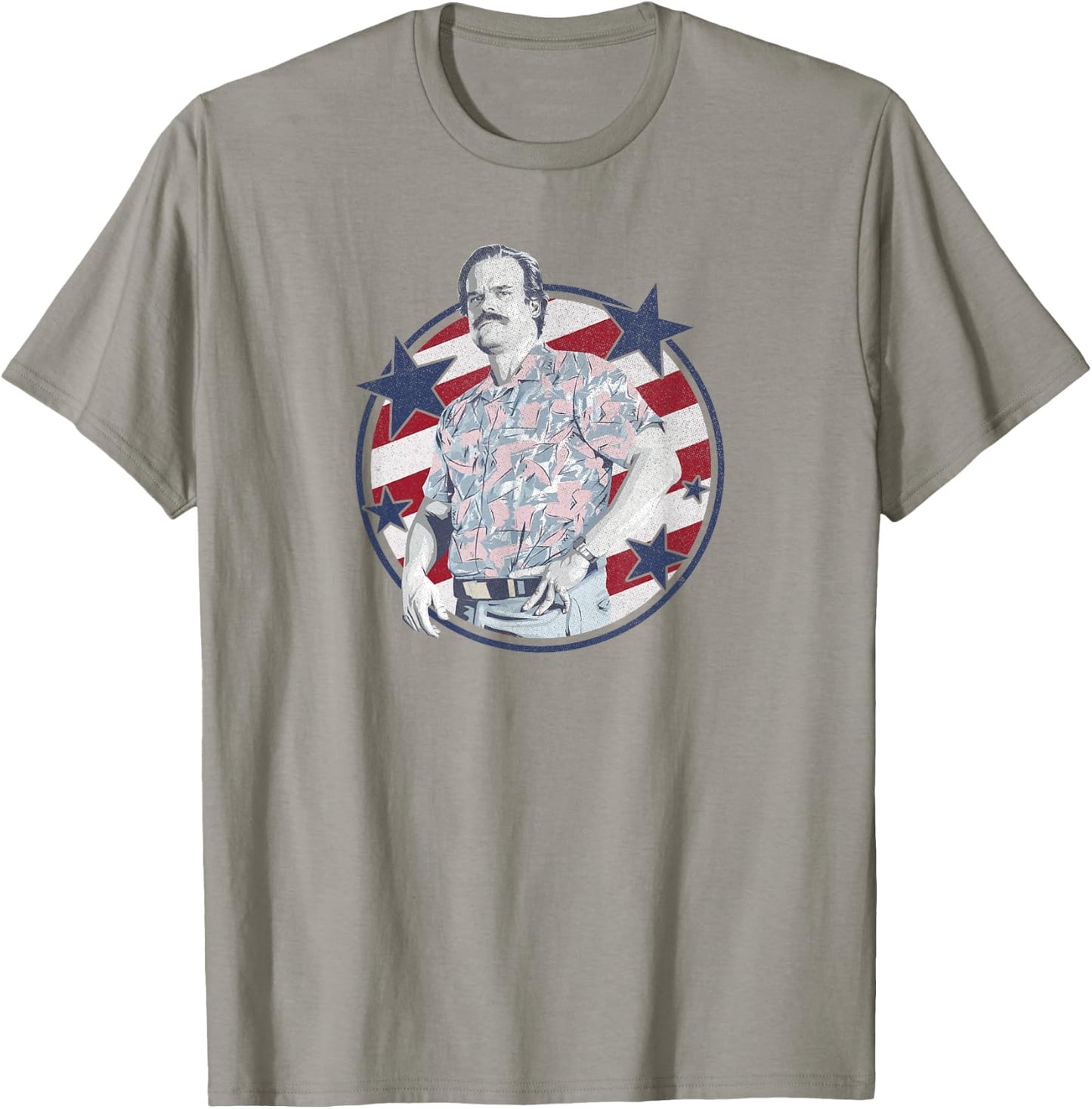 Stranger Things Jim Hopper Country Pride Logo Americana T-Shirt - T-Shirt | Sand