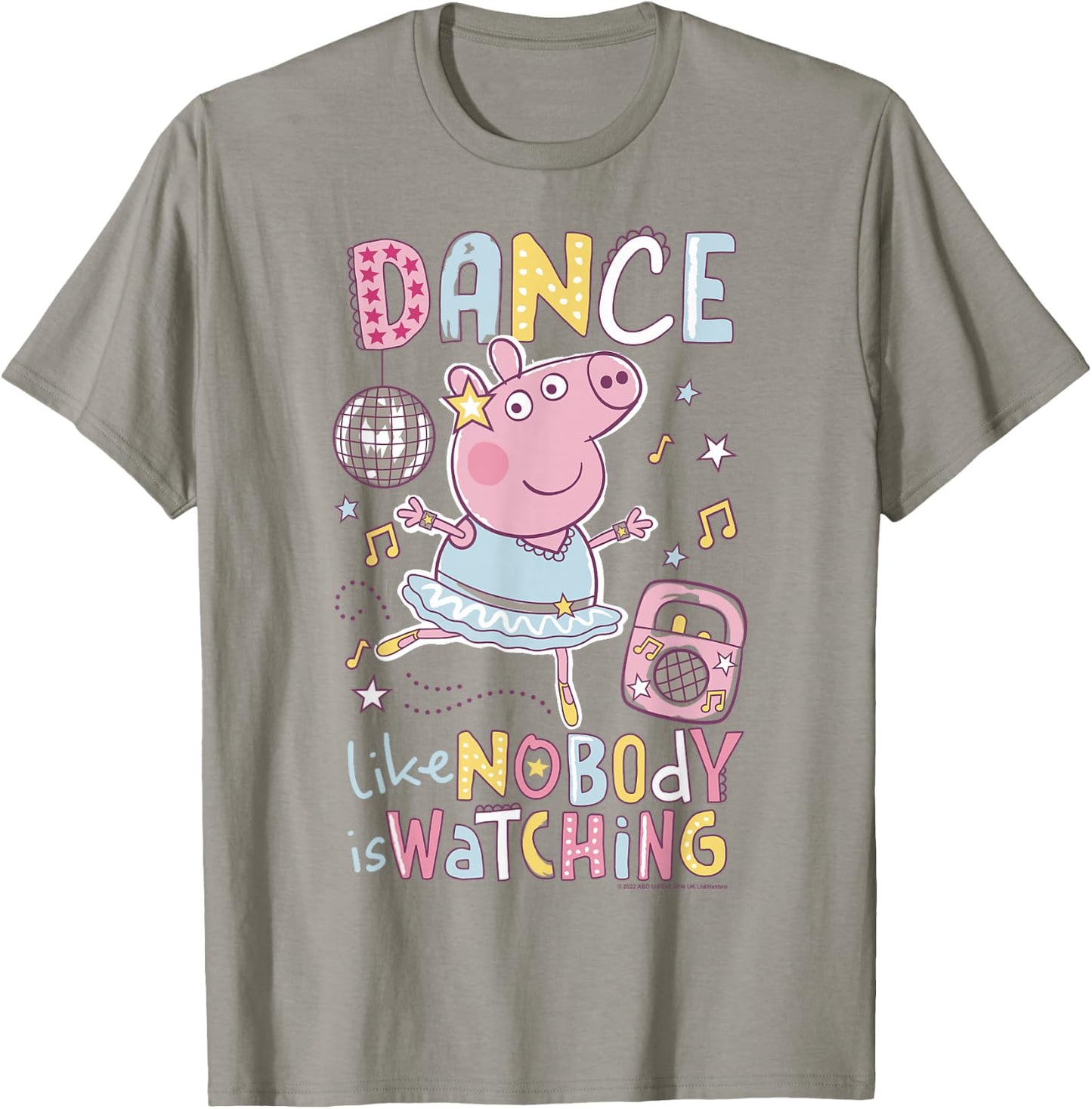 Peppa Pig Dance Like Nobody is Watching Joyful T-Shirt - T-Shirt | Sand