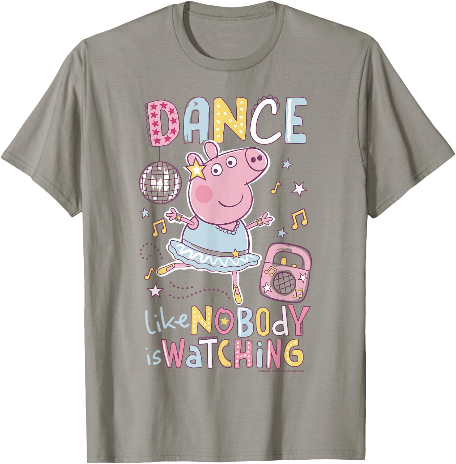 Peppa Pig Dance Like Nobody is Watching Joyful T-Shirt - T-Shirt | Sand