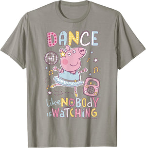 Peppa Pig Dance Like Nobody is Watching Joyful T-Shirt - T-Shirt | Sand