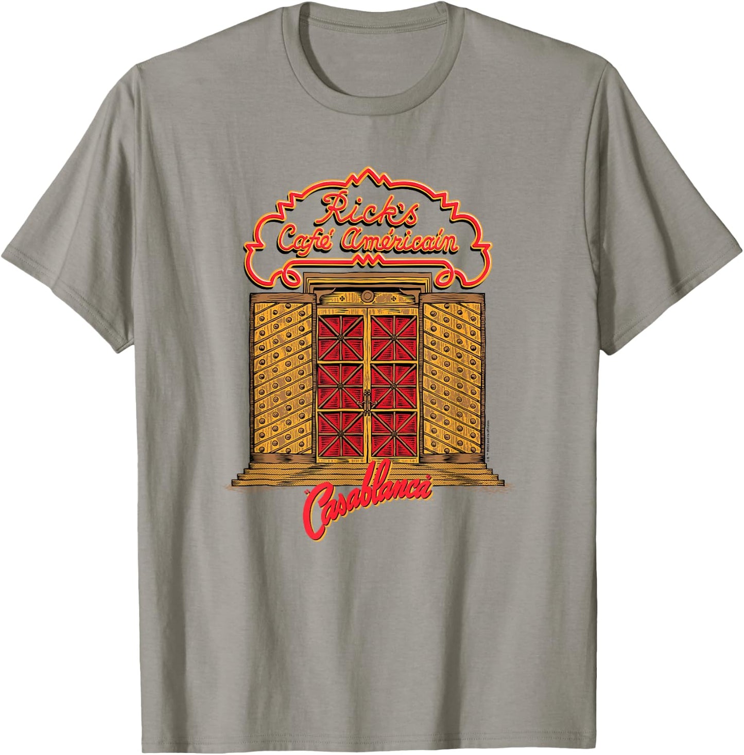WB100 Casablanca Rick's Café Amèricain Vintage Logo T-Shirt - T-Shirt | Sand