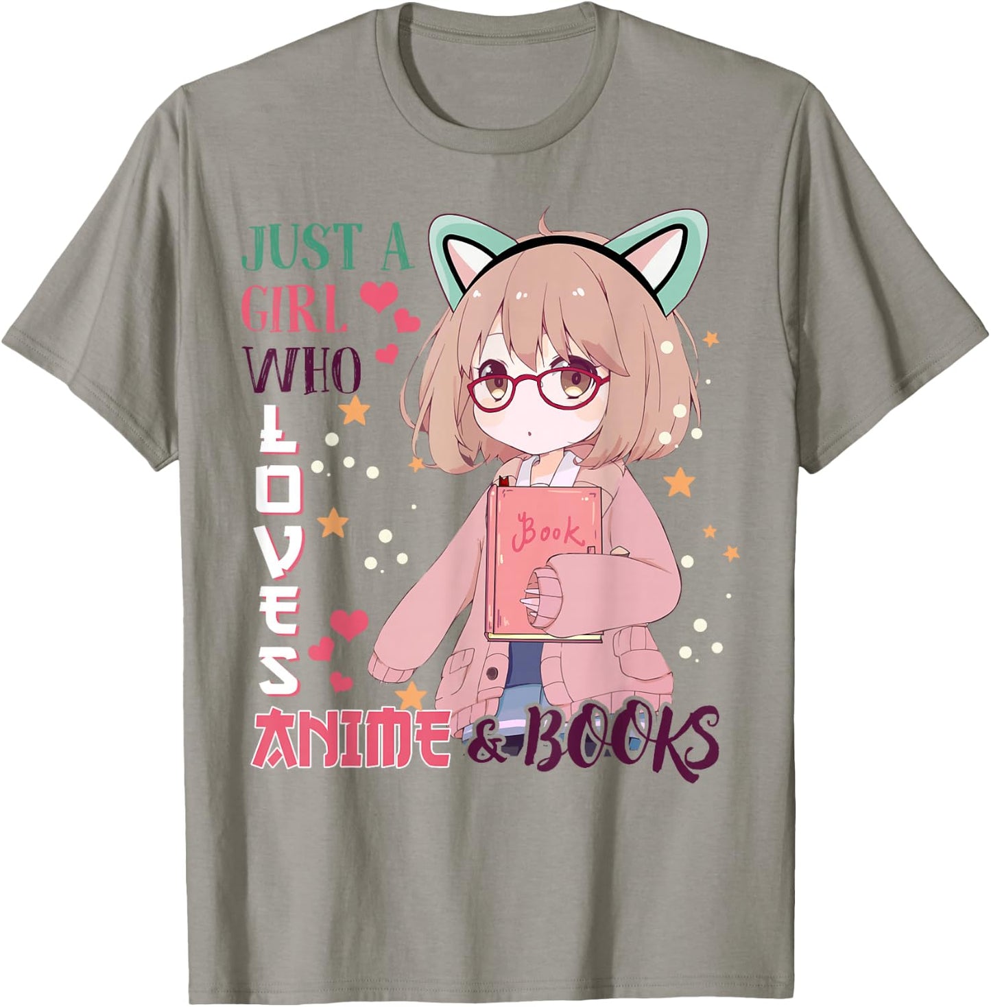 Girl Who Love Anime Books-Shirt Kids Teen Youth Toddler Cute T-Shirt - T-Shirt | Sand