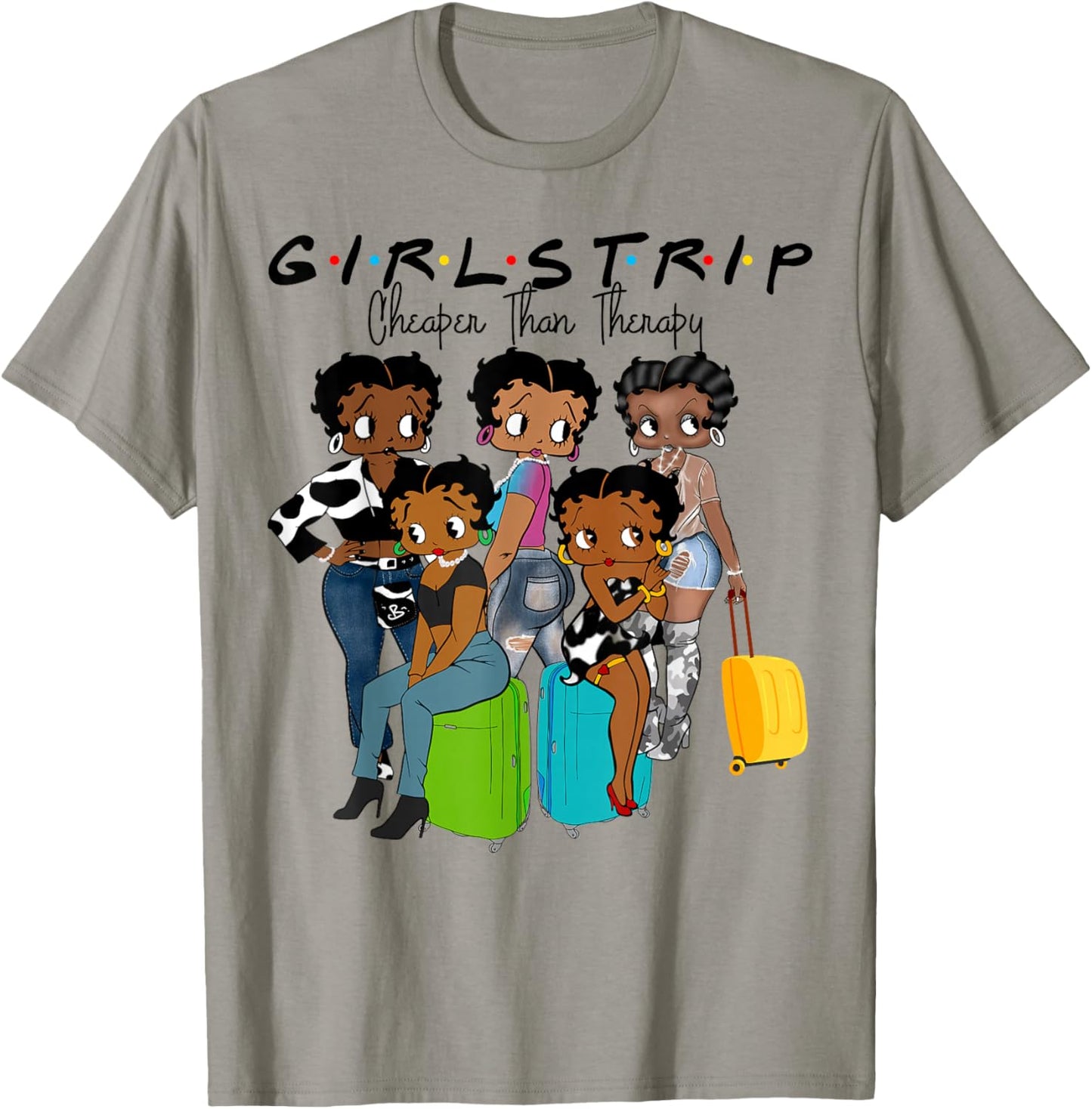 Girls Weekend Cheaper Than A Therapy Matching Girl Trip T-Shirt - T-Shirt | Sand