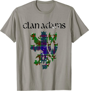 Clan Adams Tartan Scottish Family Name Scotland Pride T-Shirt - T-Shirt | Sand