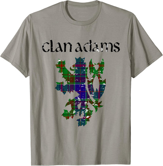 Clan Adams Tartan Scottish Family Name Scotland Pride T-Shirt - T-Shirt | Sand