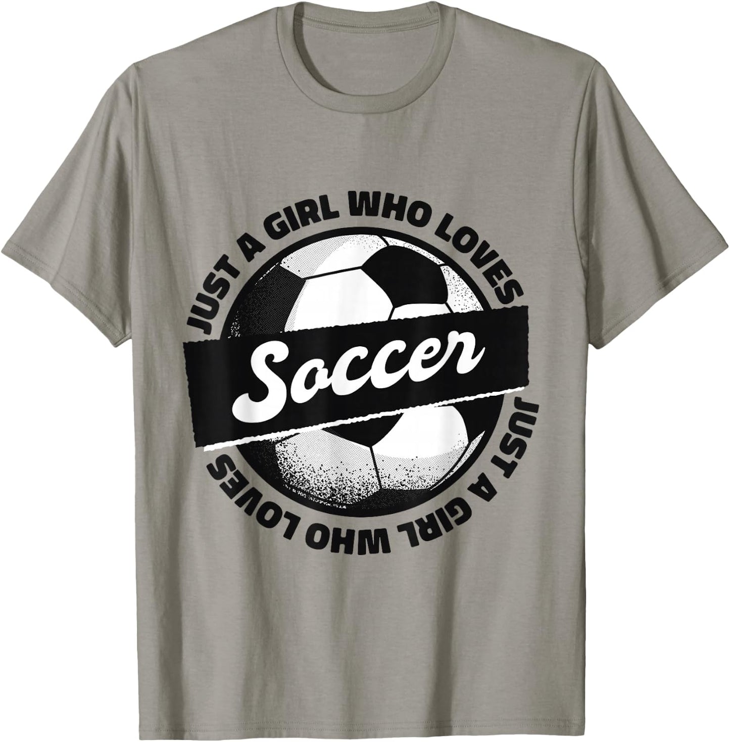 Just a Girl Who Loves Soccer Kids Girl Teen Football T-Shirt - T-Shirt | Sand