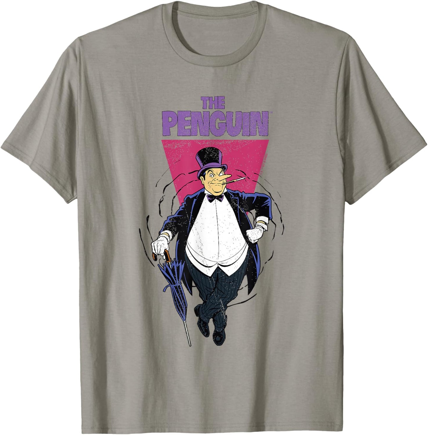 Batman Vintage Classic The Penguin Comic Villain Badge T-Shirt - T-Shirt | Sand