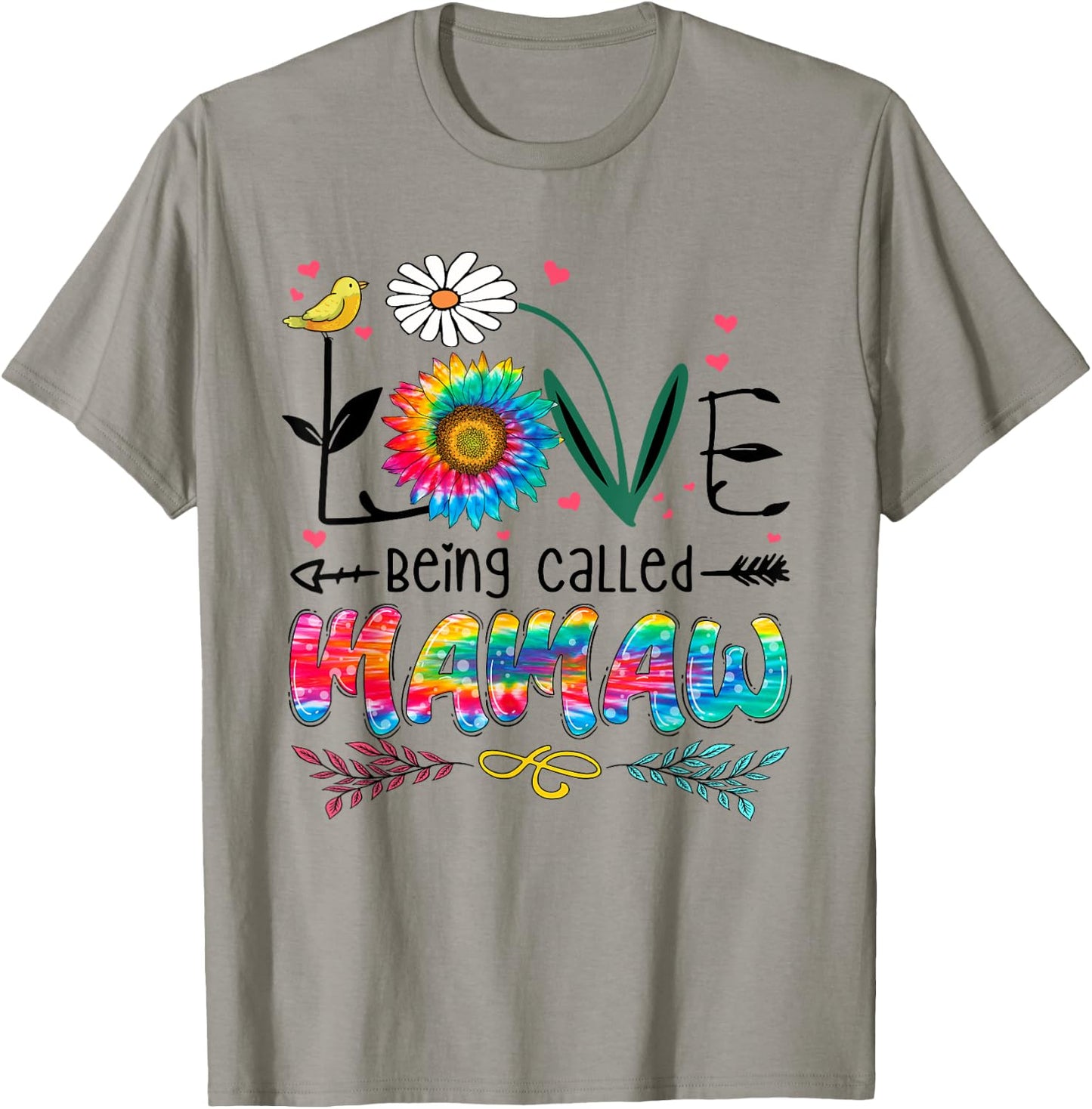 Tie Dye I Love Being Called Mamaw Funny Mothers Day 2026 T-Shirt - T-Shirt | Sand