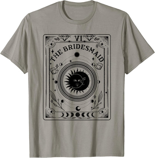 Boho Mystic Tarot Celestial Bachelorette Bride Bridesmaid T-Shirt - T-Shirt | Sand
