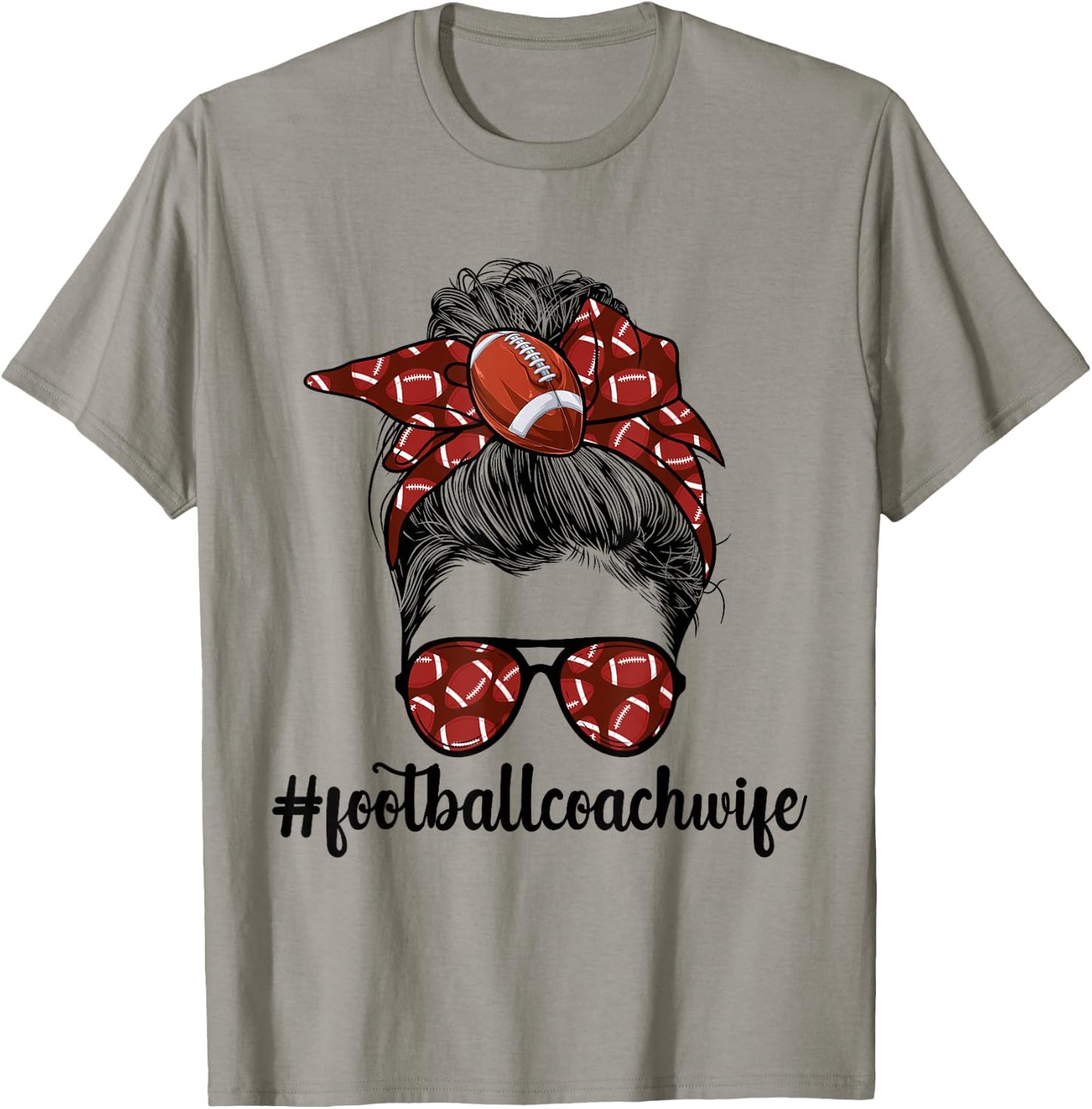 Coaches Wife Football Coach Wife Of A Football Coach T-Shirt - T-Shirt | Sand