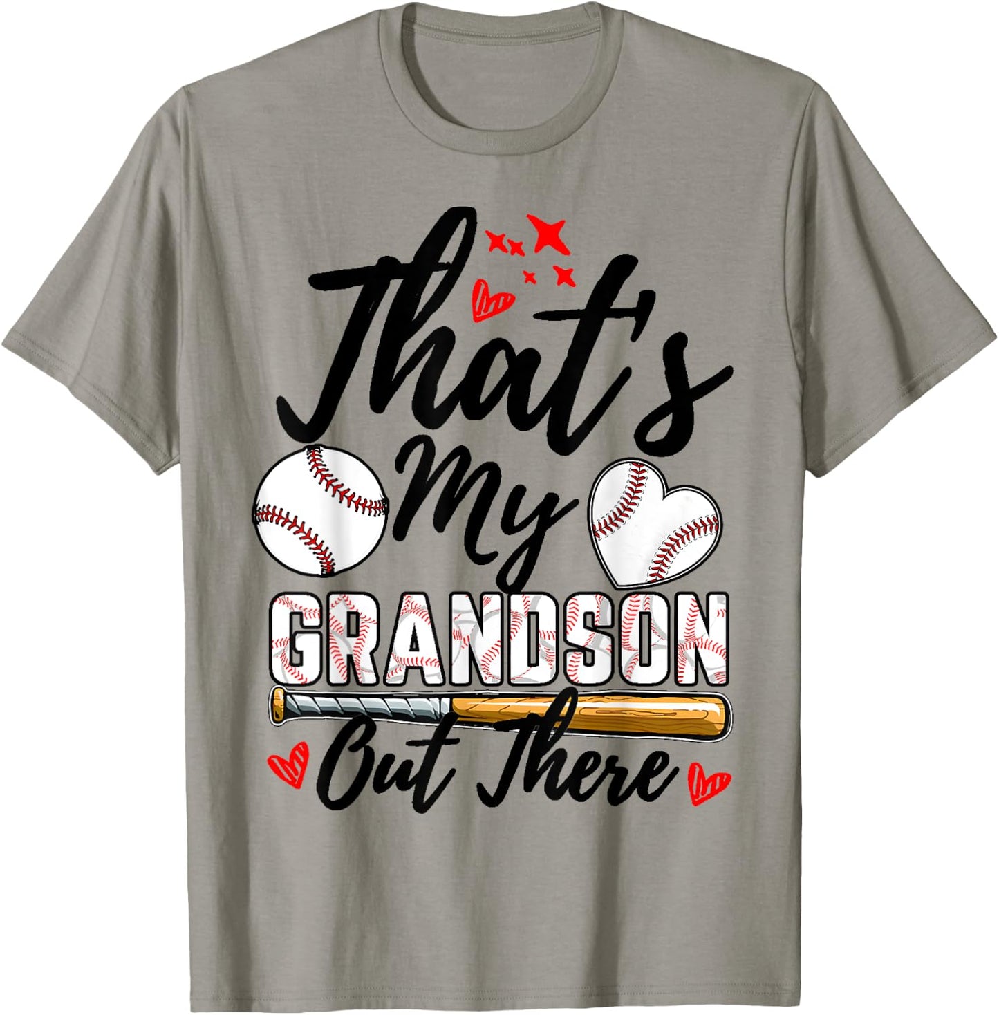 That's My Grandson Out There Baseball Grandma Mother's Day T-Shirt - T-Shirt | Sand