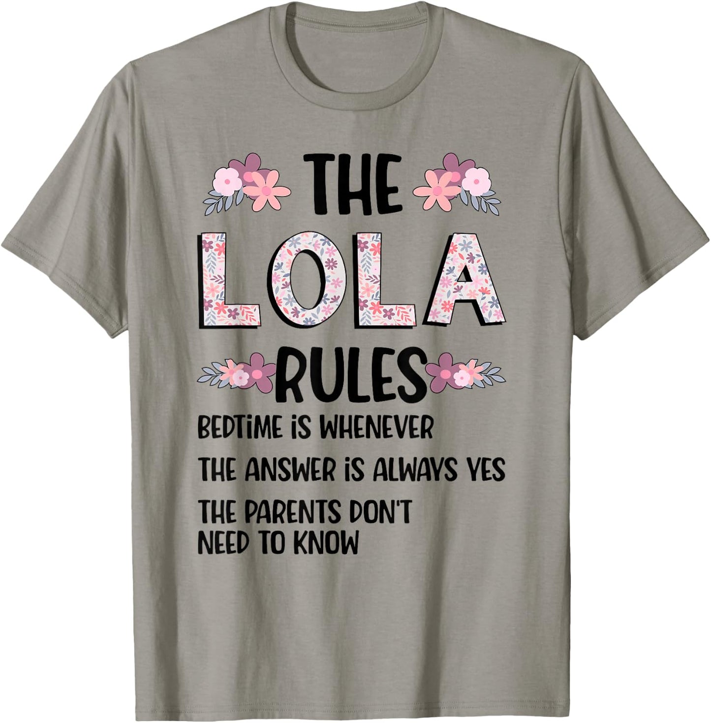 Lola Grandma Rules Lola Grandmother T-Shirt - T-Shirt | Sand