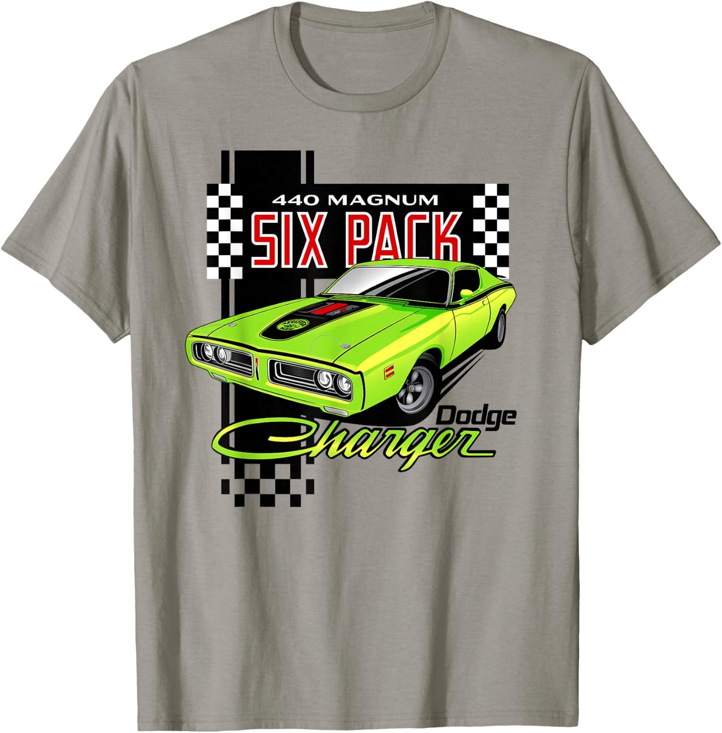Dodge Charger 440 Magnum Six Pack T-Shirt - T-Shirt | Sand