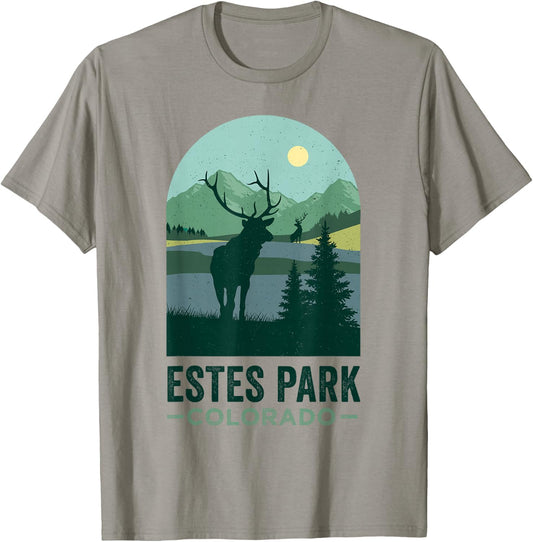 Estes Park Wildlife Vintage Estes Park Colorado T-Shirt - T-Shirt | Sand