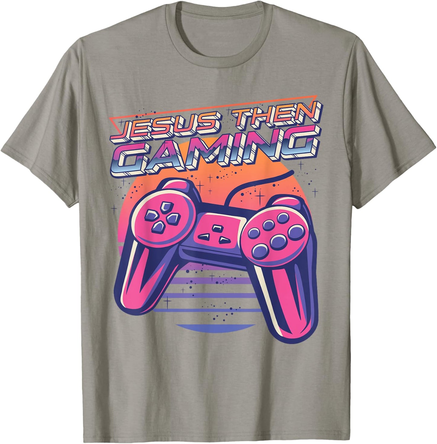 Jesus Then Gaming Gamer Christian Boys Video Game Controller T-Shirt - T-Shirt | Sand