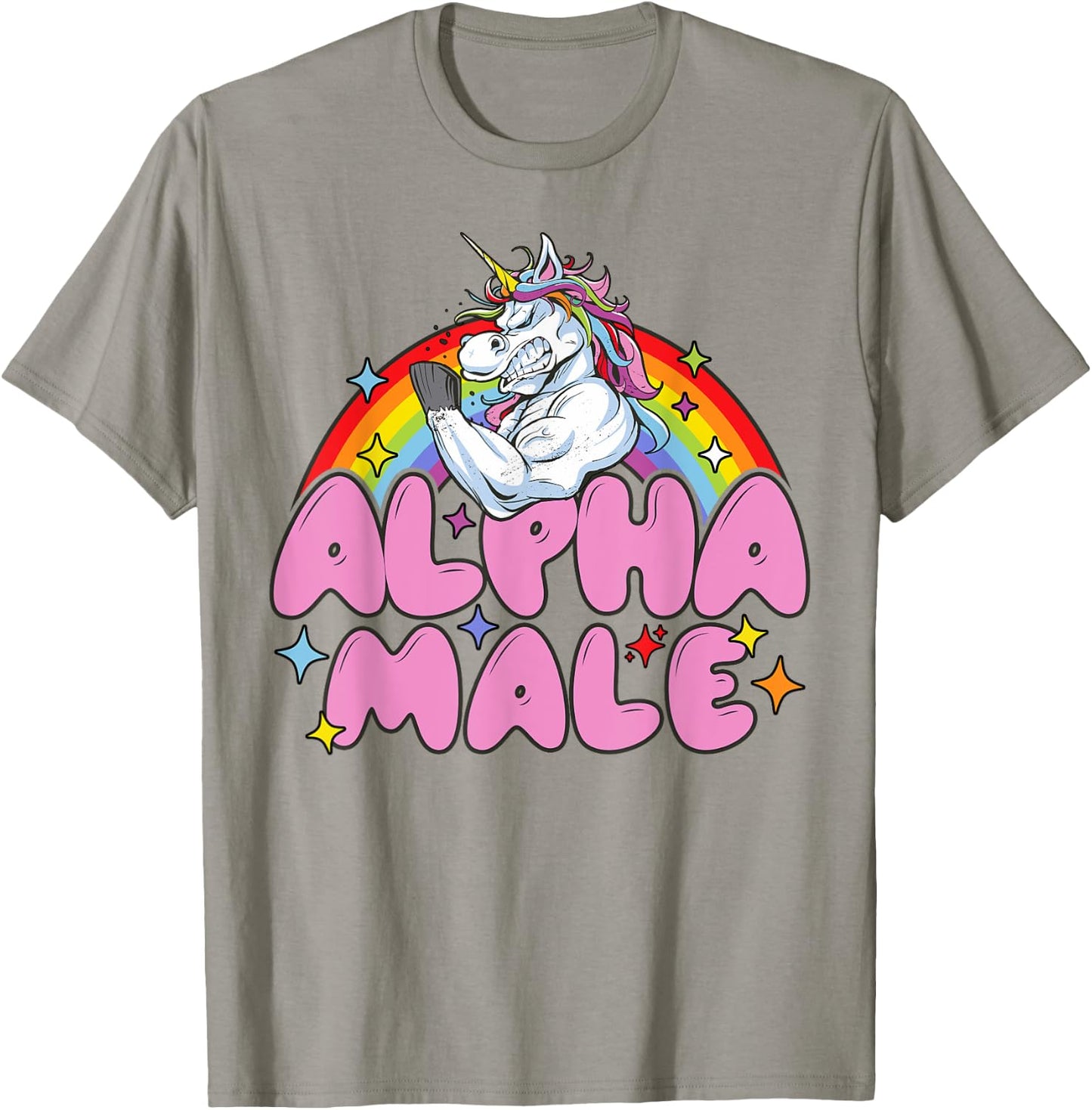 Alpha Male Unicorn Funny Sarcastic men woman T-Shirt - T-Shirt | Sand