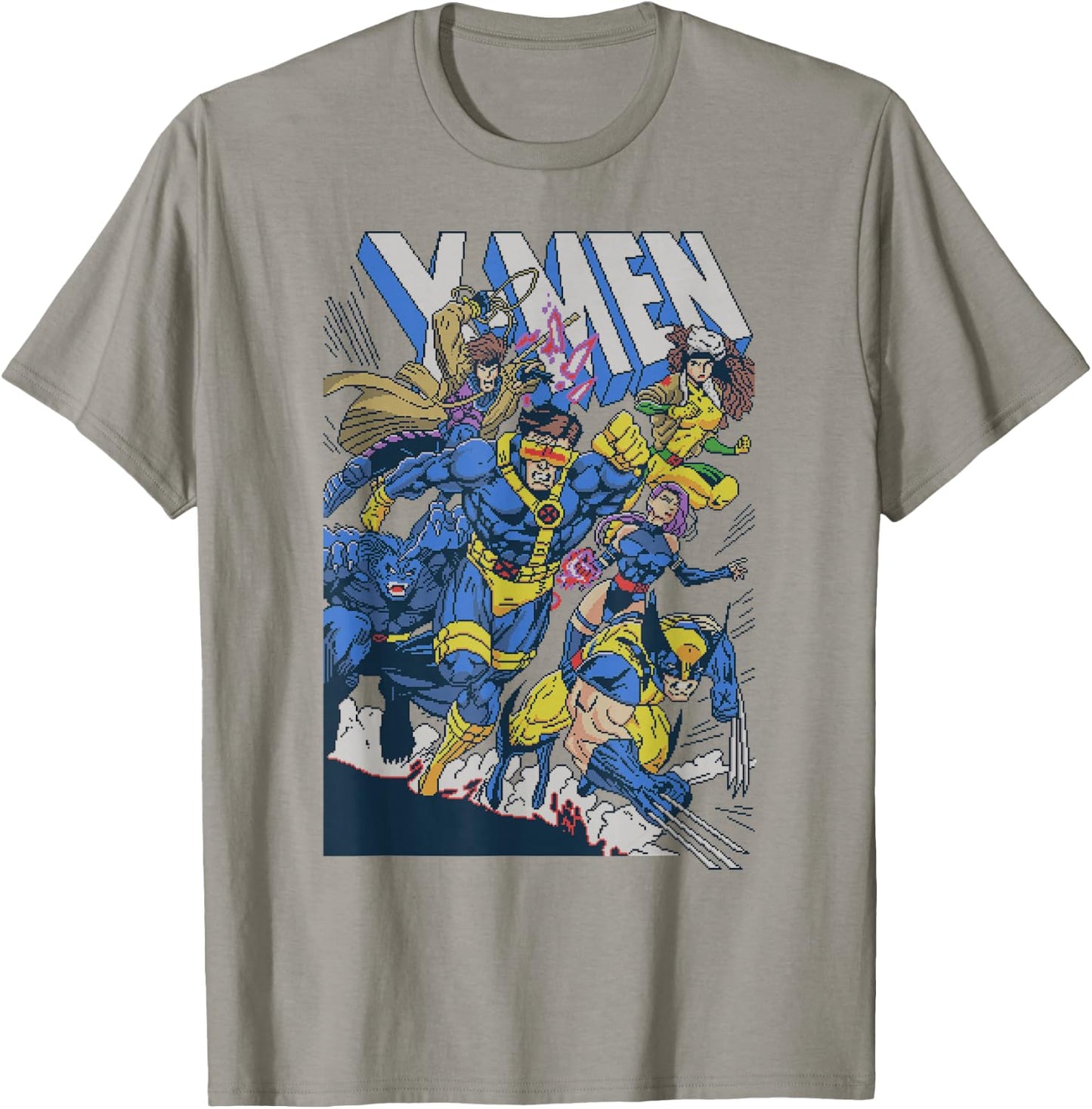 Marvel Comics Retro Classic X-Men Pixel Comic Cover T-Shirt - T-Shirt | Sand