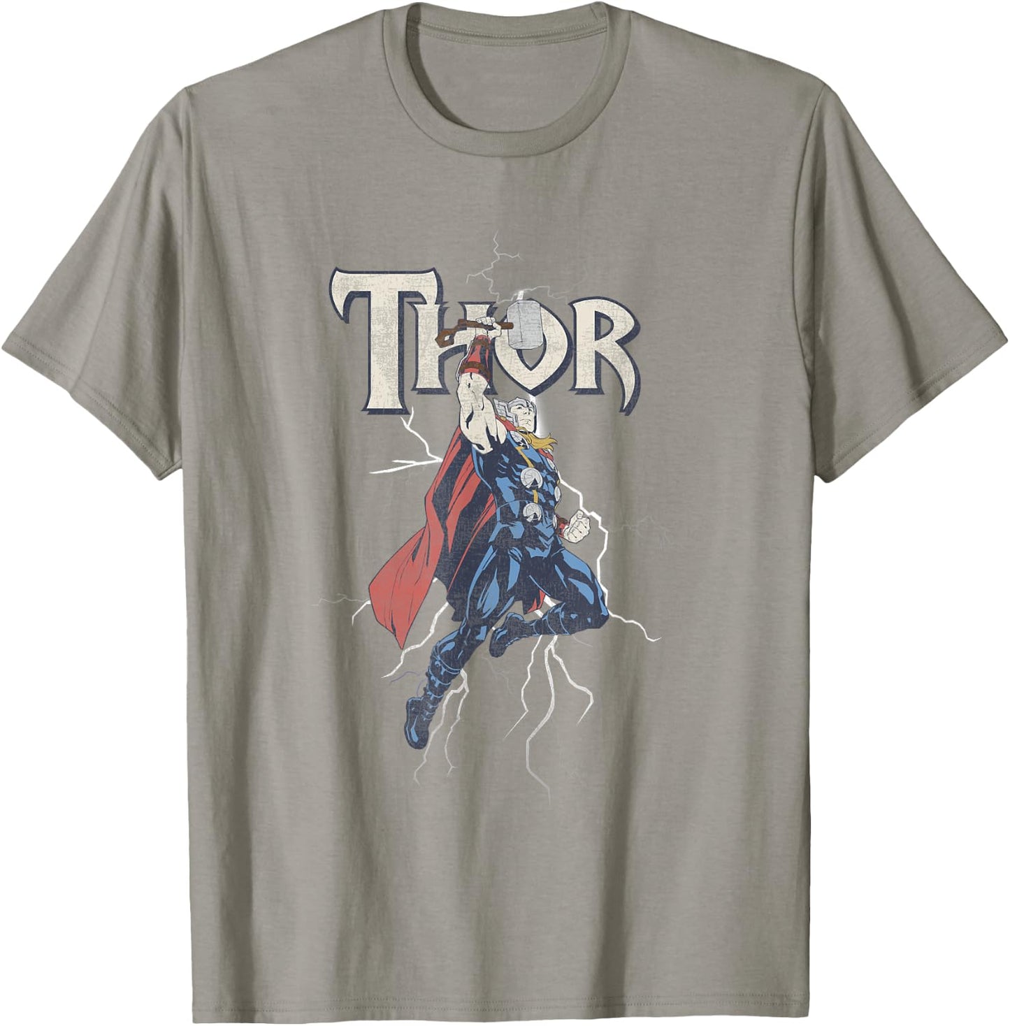 Marvel Comics Retro Classic Thor Flying Mighty Portrait T-Shirt - T-Shirt | Sand