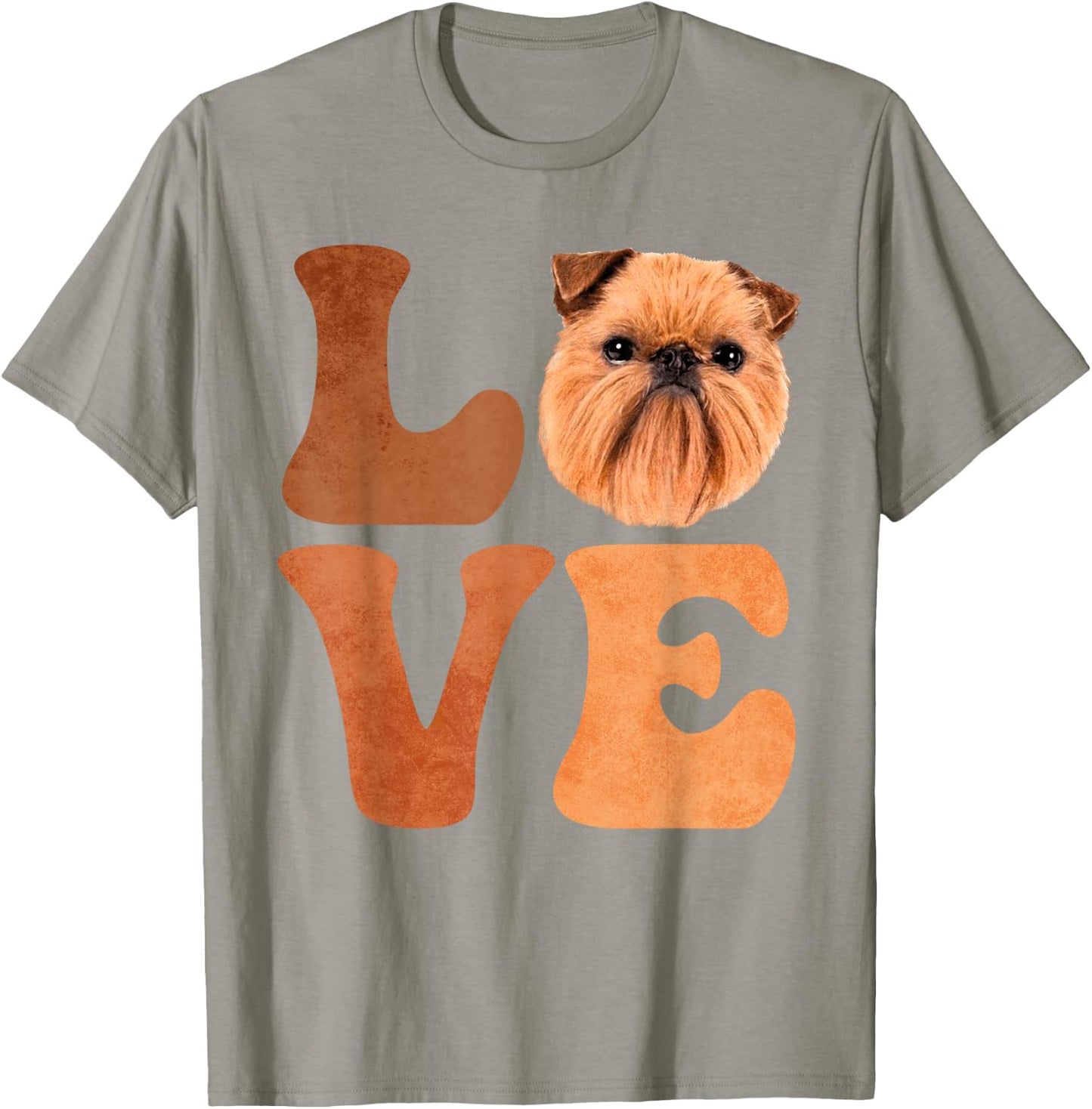 Brussels Griffon Dog LOVE Men Women Kids T-Shirt - T-Shirt | Sand