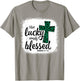 Bleached Shamrock Not Lucky Simply Blessed St. Patrick's Day T-Shirt - T-Shirt | Sand