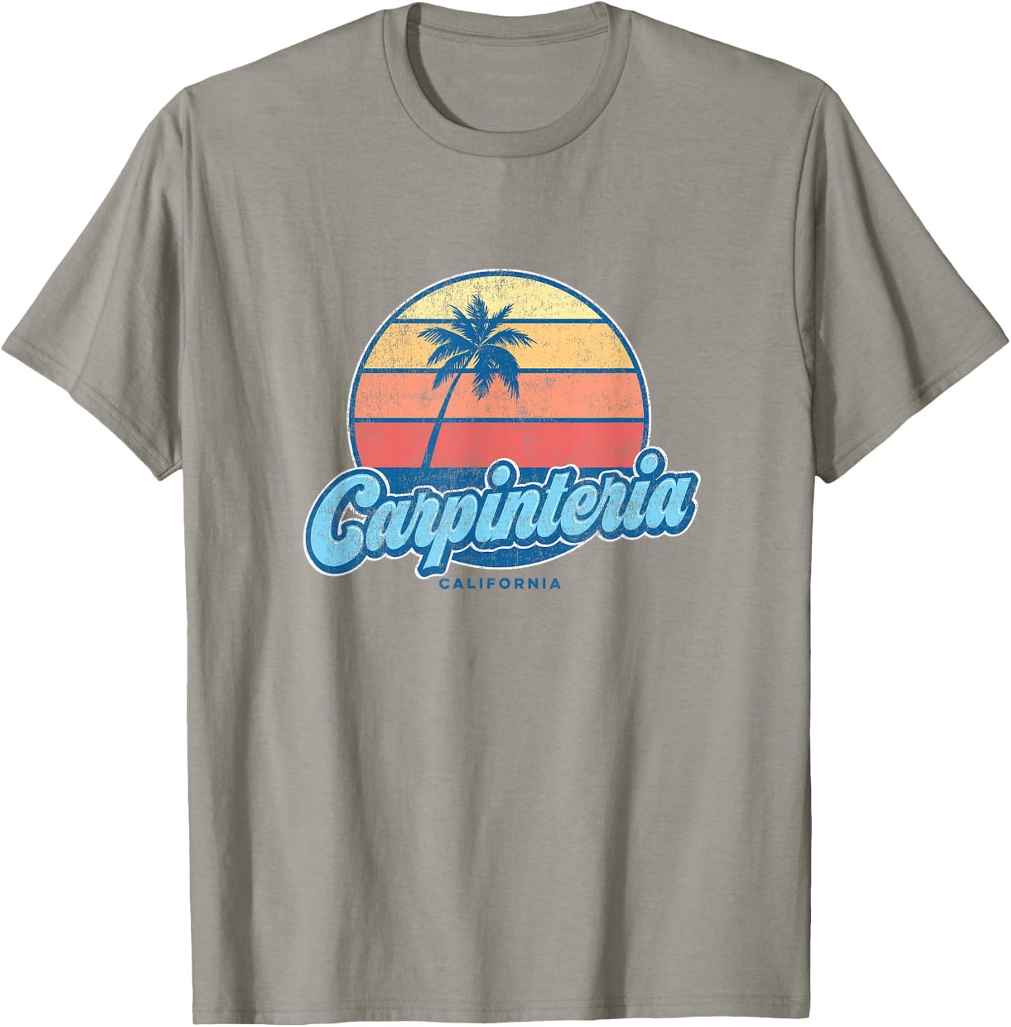 Vintage Carpinteria California CA Classic 70s Retro Surfer T-Shirt - T-Shirt | Sand