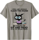 I Feel Like I Should Clean The House Book Reading Cat Lover T-Shirt - T-Shirt | Sand