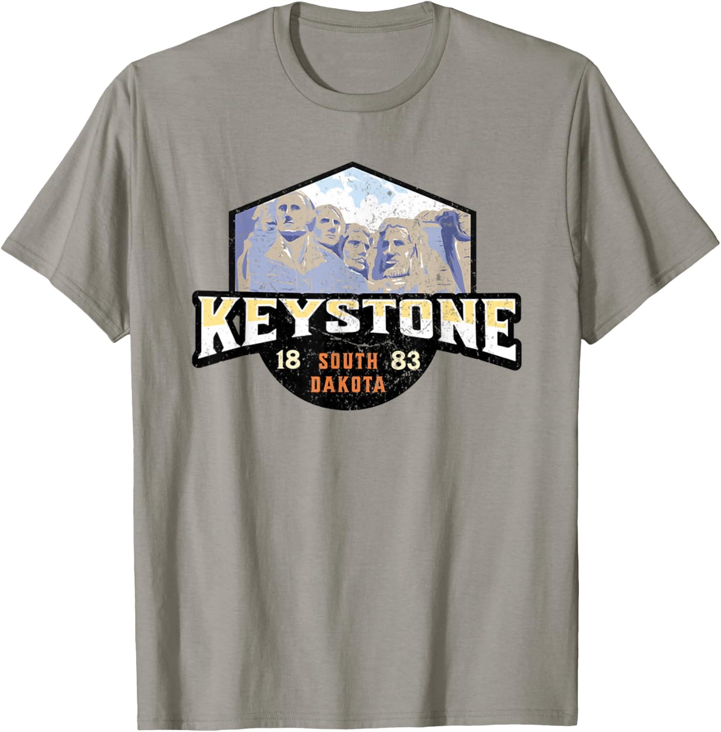 Keystone South Dakota Est 1883 Mount Rushmore T-Shirt - T-Shirt | Sand