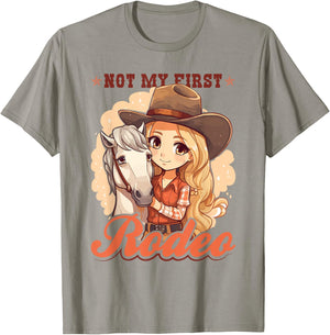 Not My First Rodeo, Country Rodeo Kids Girl Toddler Cowgirl T-Shirt - T-Shirt | Sand