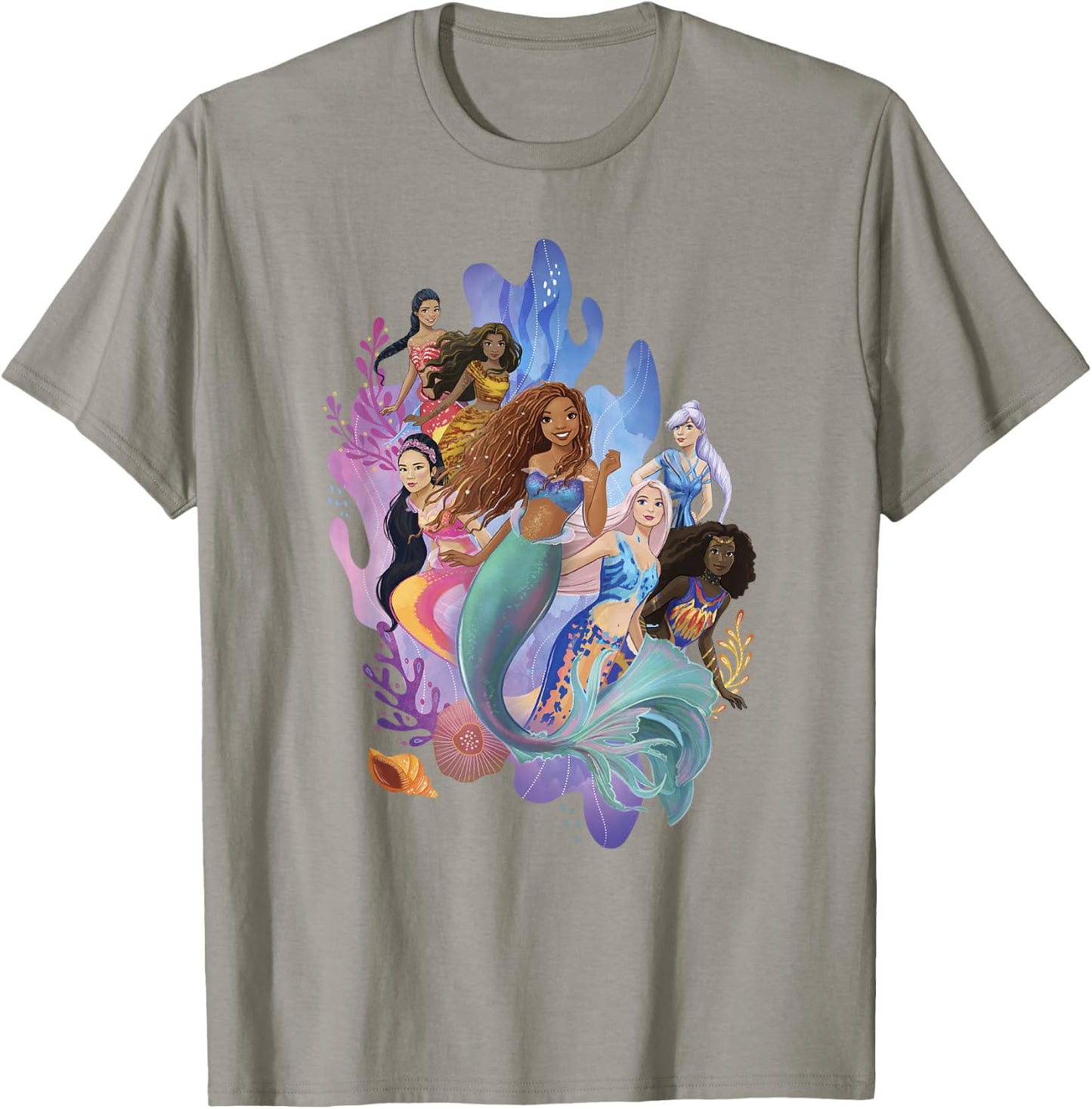 Disney The Little Mermaid Ariel & Sisters Group Shot T-Shirt - T-Shirt | Sand